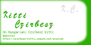 kitti czirbesz business card